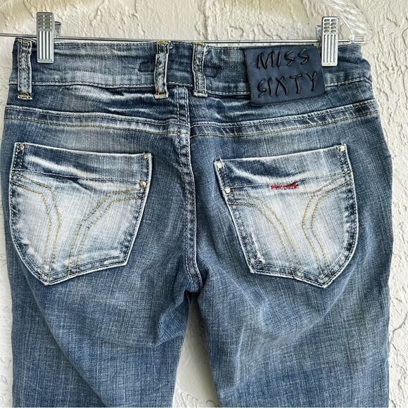 MISS SIXTY Jeans Women Size 28 Low Rise Y2K Vintage Logo - Picture 10 of 12
